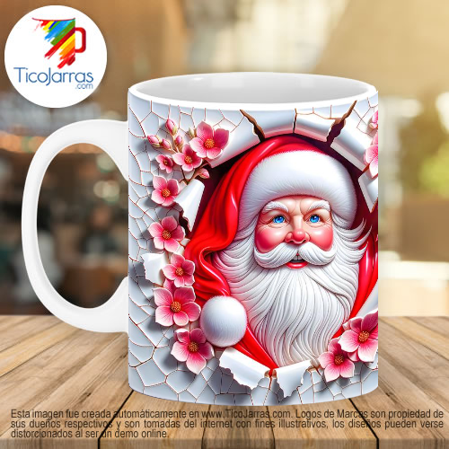 Jarras Personalizadas Santa 3D