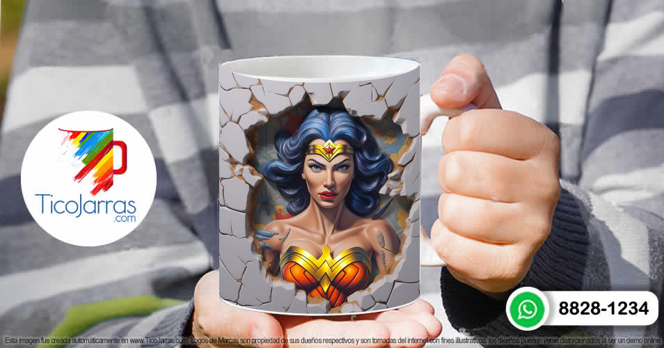 Tazas Personalizadas en Costa Rica Mujer Maravilla 3D