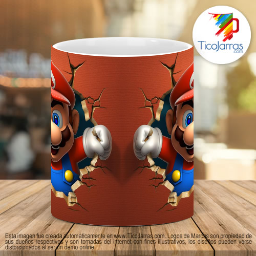 Tazas Personalizadas Mario Bros 3D