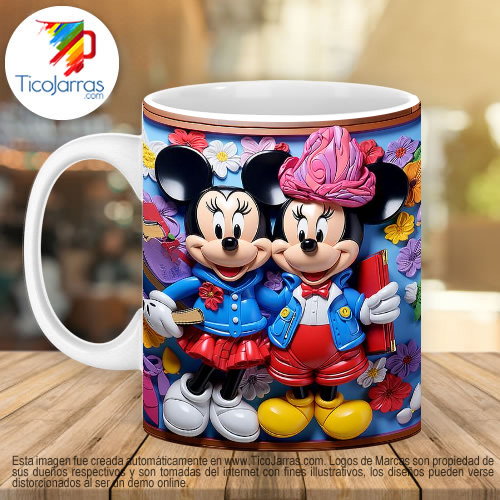 Jarras Personalizadas Mini y Mickey