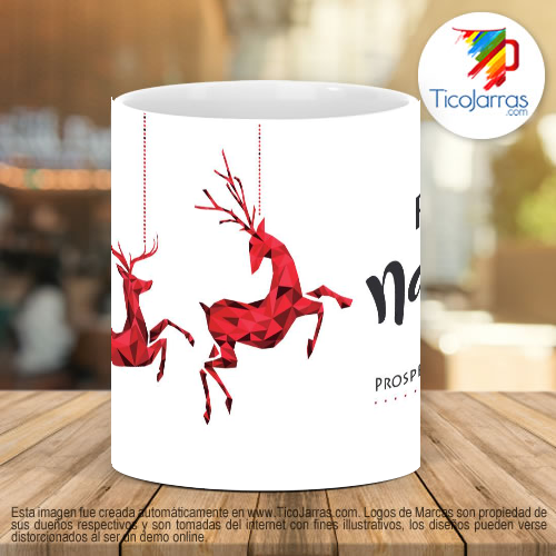 Tazas Personalizadas Feliz navidad  con venados