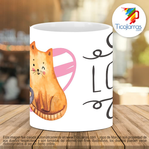 Tazas Personalizadas Taza Love gatitos