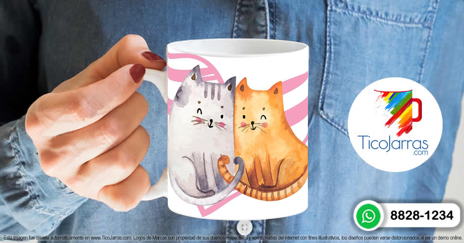 Artículos Personalizados Taza Love gatitos