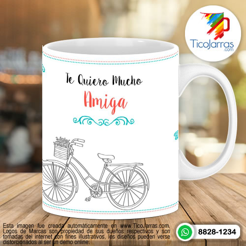 Tazas Personalizadas en Costa Rica Te quiero mucho amiga