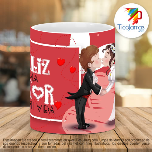 Tazas Personalizadas Feliz día amor de mi vida