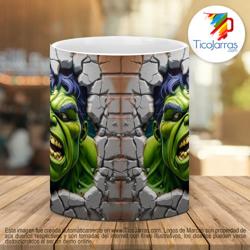 Tazas Personalizadas Hulk 3D