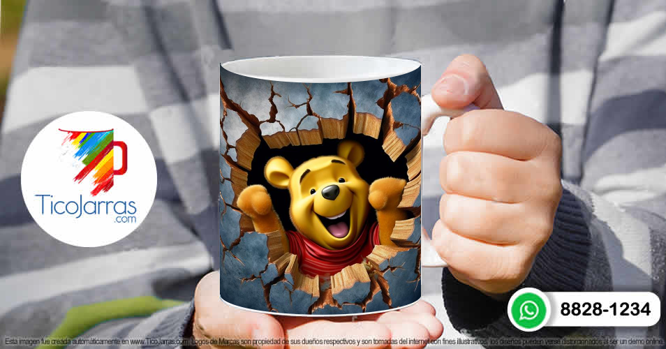 Tazas Personalizadas en Costa Rica Winnie Pooh 3D