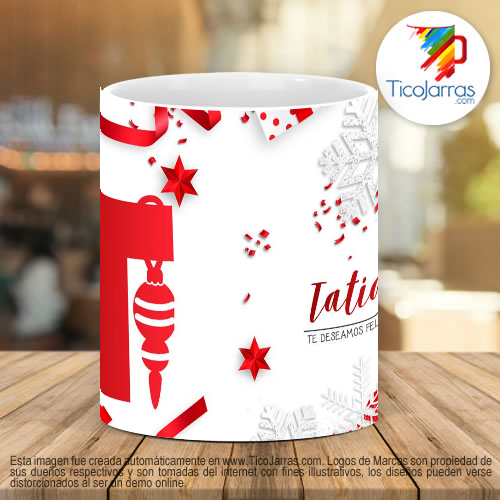 Tazas Personalizadas Taza Navideña con letra T