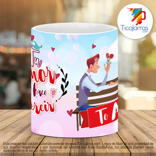 Tazas Personalizadas Tu amor me hace sonreir