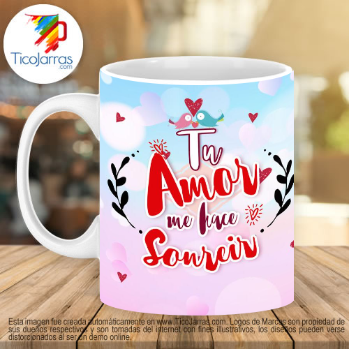 Jarras Personalizadas Tu amor me hace sonreir