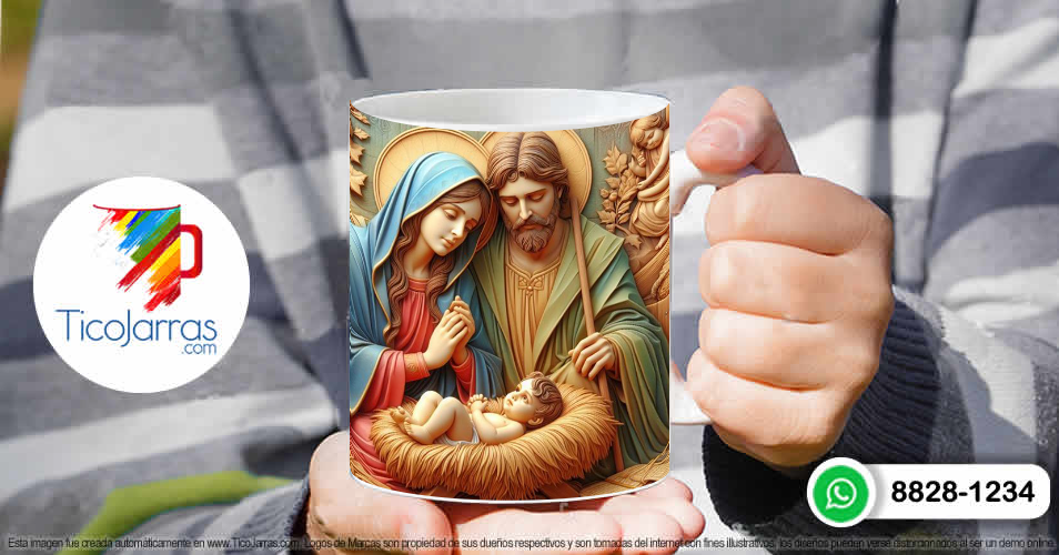 Tazas Personalizadas en Costa Rica Navidad 3d Pesebre - Nacimiento de Jesús