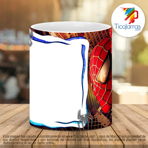 Tazas Personalizadas Spiderman con foto personalizada