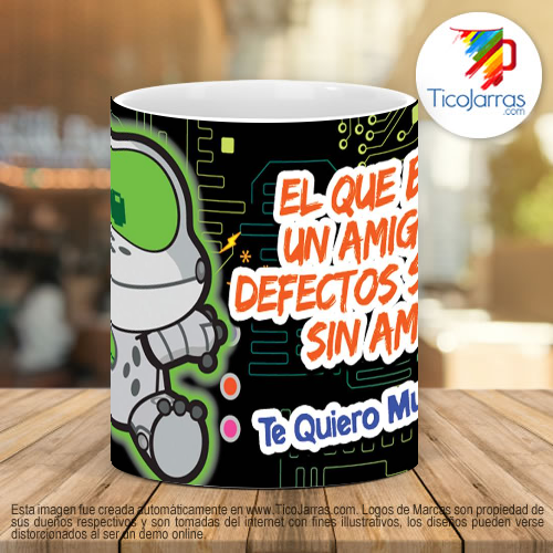 Tazas Personalizadas El que busca un amigo sin defectos se queda sin amigos