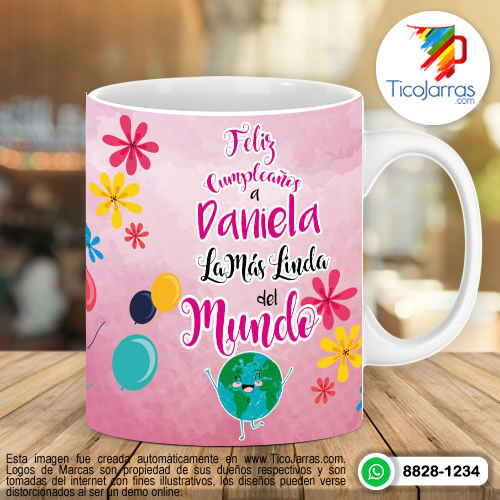 Diseños Personalizadas Feliz cumpleaños la más linda del mundo