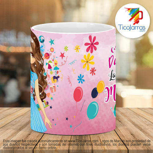 Tazas Personalizadas Feliz cumpleaños la más linda del mundo