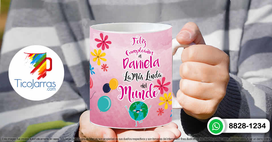 Tazas Personalizadas en Costa Rica Feliz cumpleaños la más linda del mundo