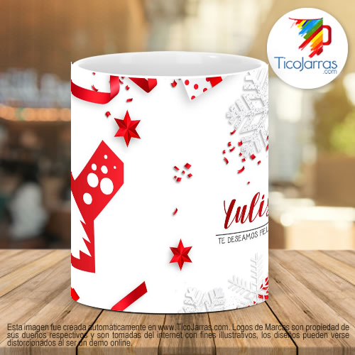 Tazas Personalizadas Taza Navideña con letra Y