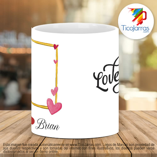 Tazas Personalizadas Taza con foto y Nombre Love you