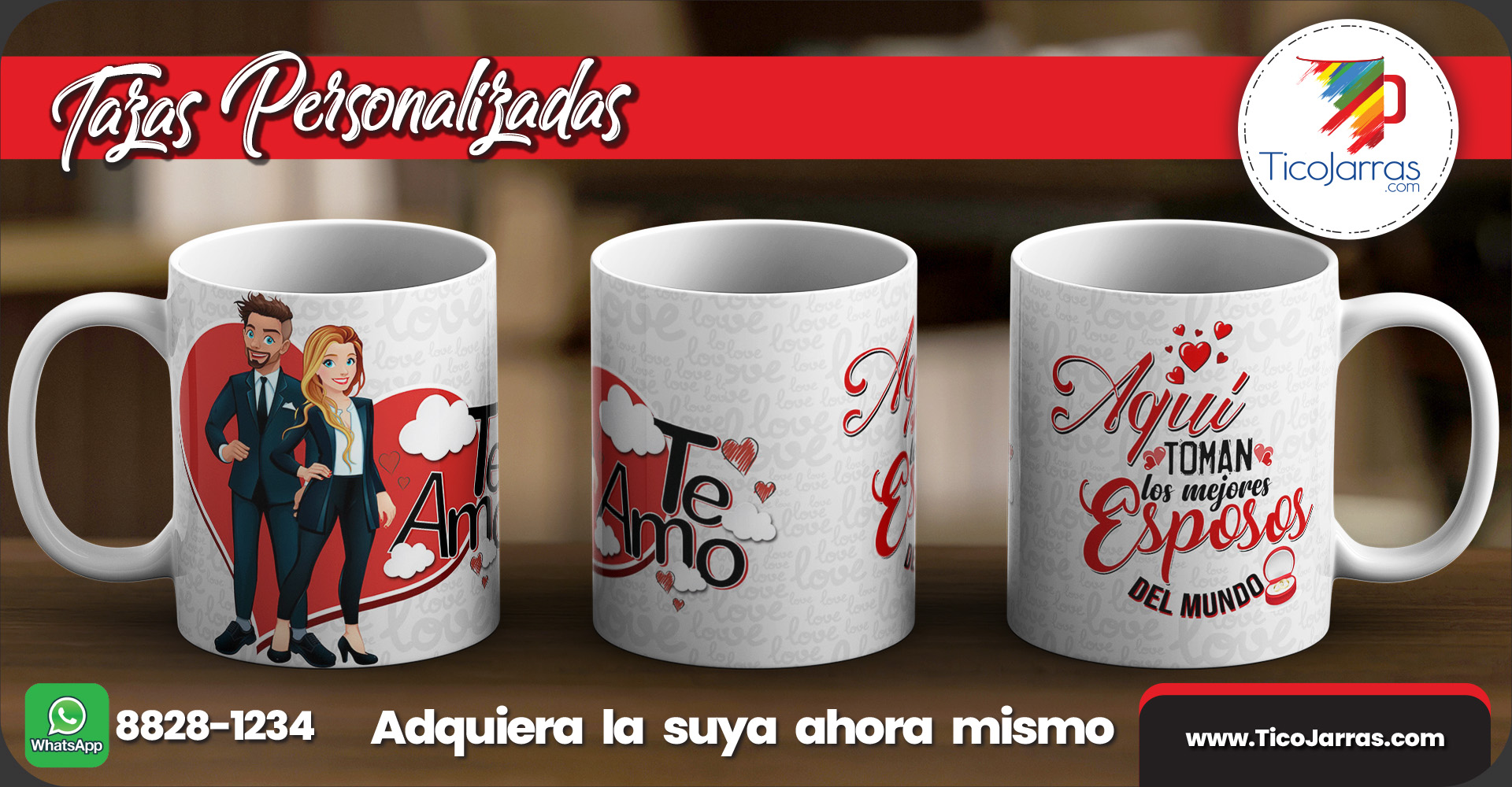 Tazas Personalizadas Aquí toman los mejores Esposos