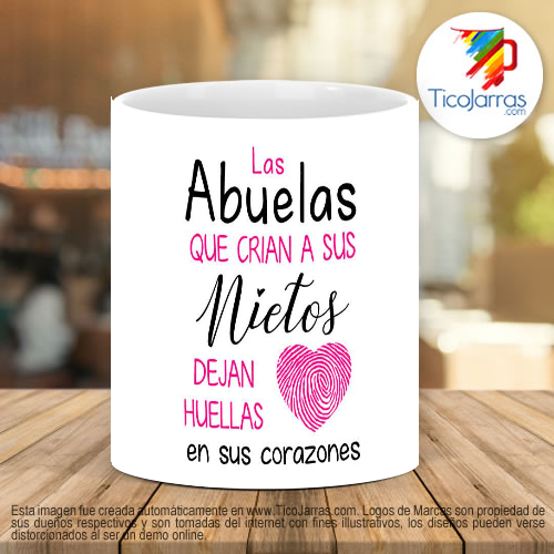 Tazas Personalizadas Las abuelas que crian a sus Nietos dejan huellas en sus corazones