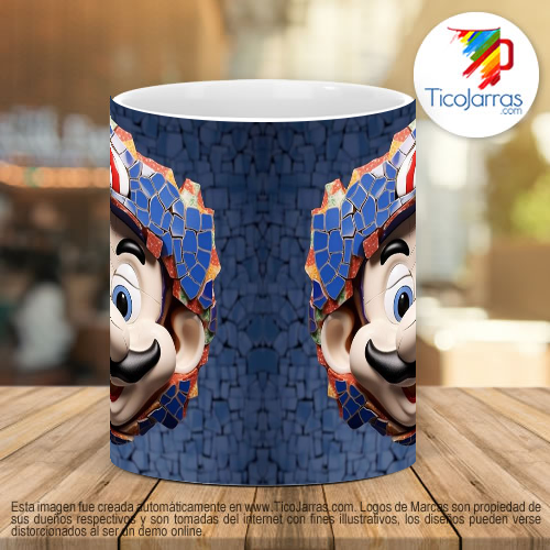 Tazas Personalizadas Mario Bros 3D