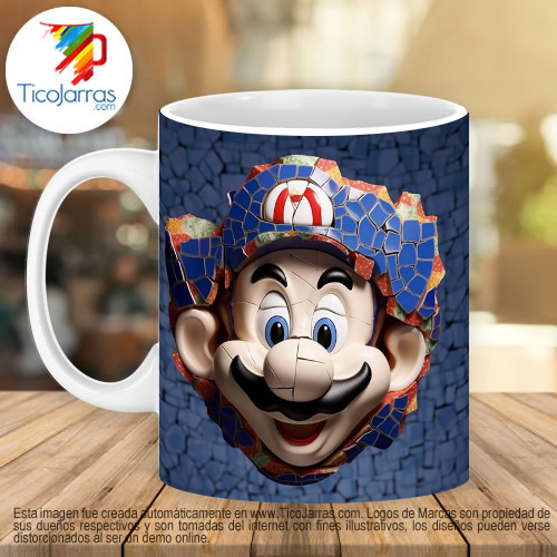 Jarras Personalizadas Mario Bros 3D