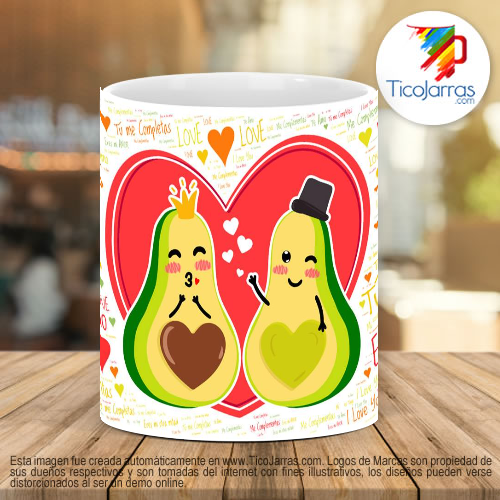 Tazas Personalizadas I love you Aguacate, Avocado