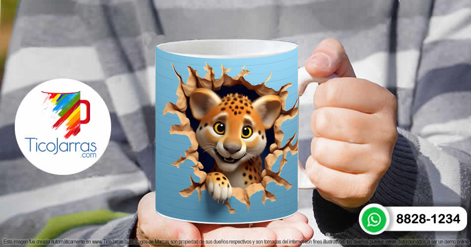 Tazas Personalizadas en Costa Rica Tasa con cara de tigre pequeño