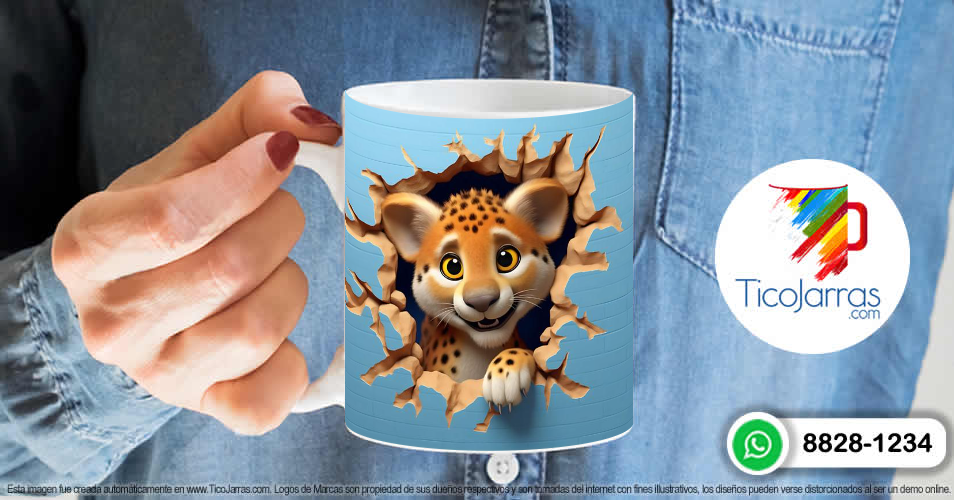 Artículos Personalizados Tasa con cara de tigre pequeño