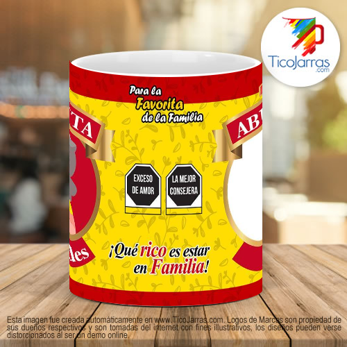 Tazas Personalizadas Taza para Abuelita, Favorita de la Familia