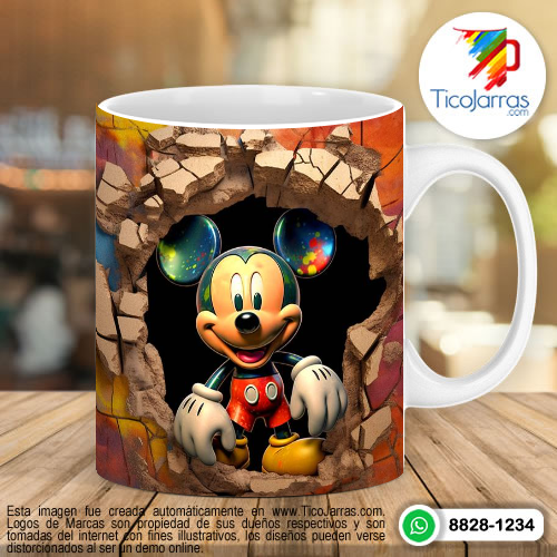 Tazas Personalizadas en Costa Rica Mickey Mosue 3D