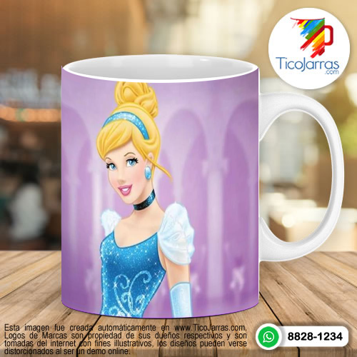 Diseños Personalizadas Taza de la princesa Cinderelle