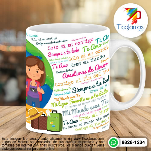 Tazas Personalizadas en Costa Rica Contigo hasta el fin del mundo