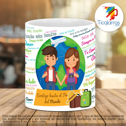 Tazas Personalizadas Contigo hasta el fin del mundo