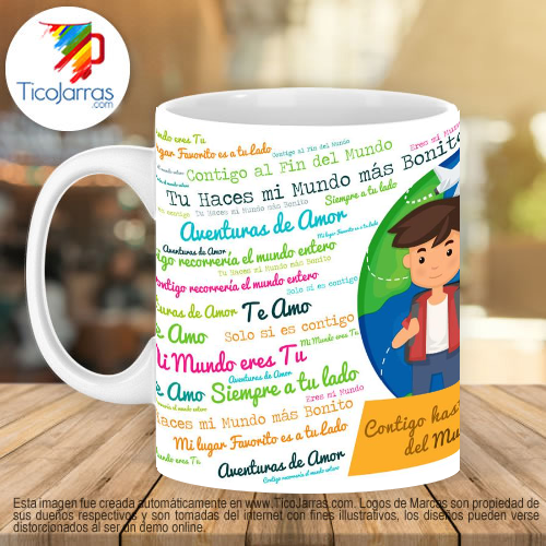 Jarras Personalizadas Contigo hasta el fin del mundo