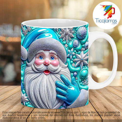 Tazas Personalizadas en Costa Rica Santa Claus Efecto inflado