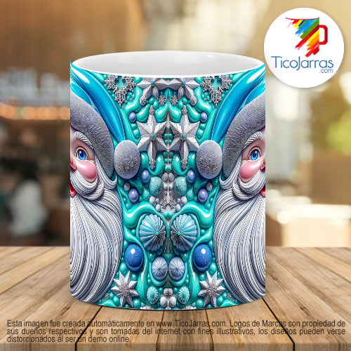 Tazas Personalizadas Santa Claus Efecto inflado