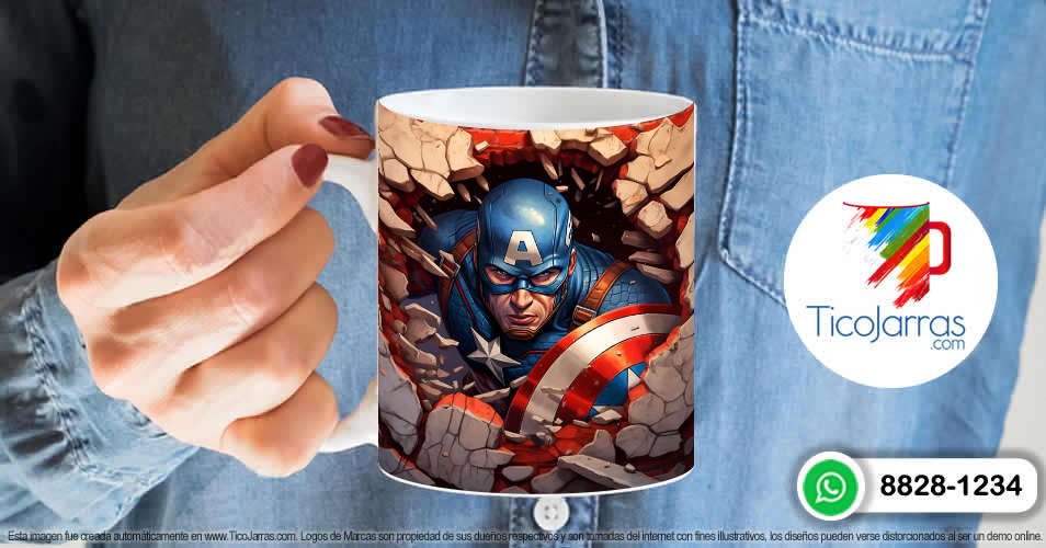 Artículos Personalizados Capitan America 3D