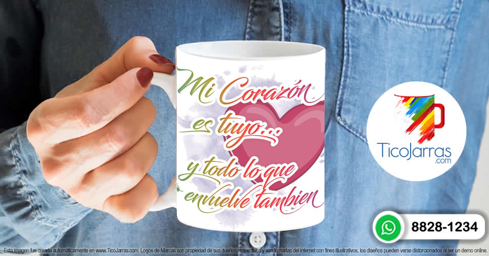 Artículos Personalizados Mi corazón es tuyo y todo lo qué lo envuelve también