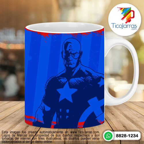 Tazas Personalizadas en Costa Rica Capitan America