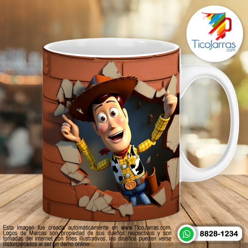 Tazas Personalizadas en Costa Rica Woody 3D