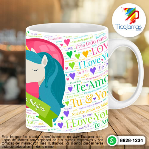 Tazas Personalizadas en Costa Rica Te amo, amor mágico