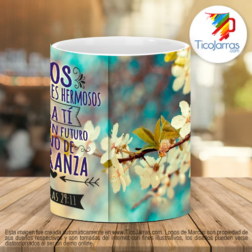 Tazas Personalizadas Dios tiene planes hermosos para ti