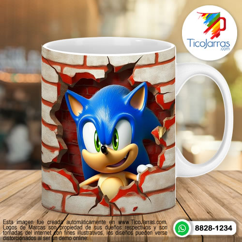 Tazas Personalizadas en Costa Rica Sonic 3D