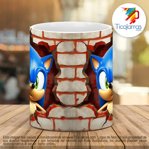 Tazas Personalizadas Sonic 3D