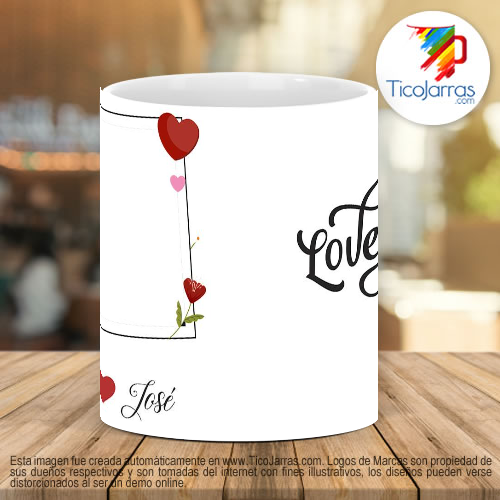 Tazas Personalizadas Taza con foto y nombre personalizado Love you