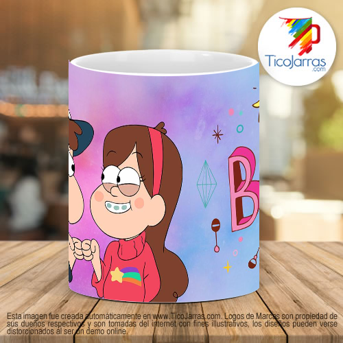 Tazas Personalizadas BFF - Dipper y Mabel Gravity Falls