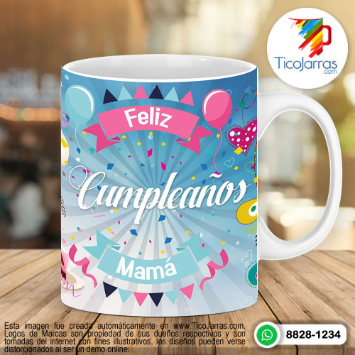 Tazas Personalizadas en Costa Rica Feliz cumpleaños Mamá