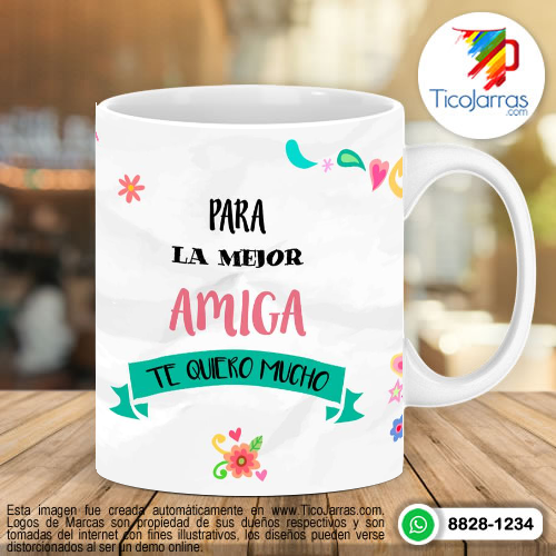 Diseños Personalizadas Para la mejor Amiga te quiero mucho