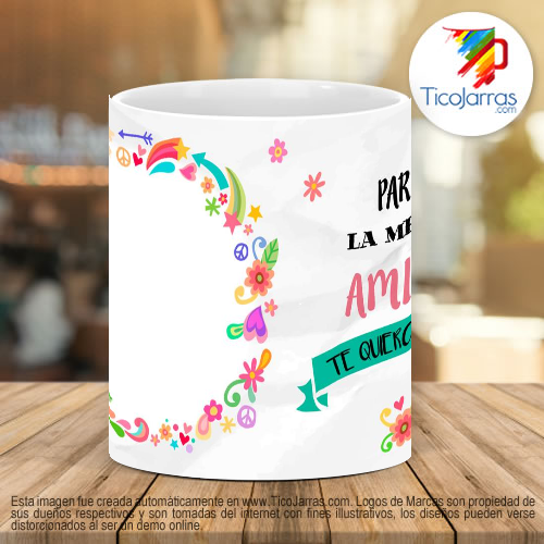 Tazas Personalizadas Para la mejor Amiga te quiero mucho